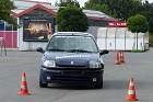 Autoslalom unterwegs